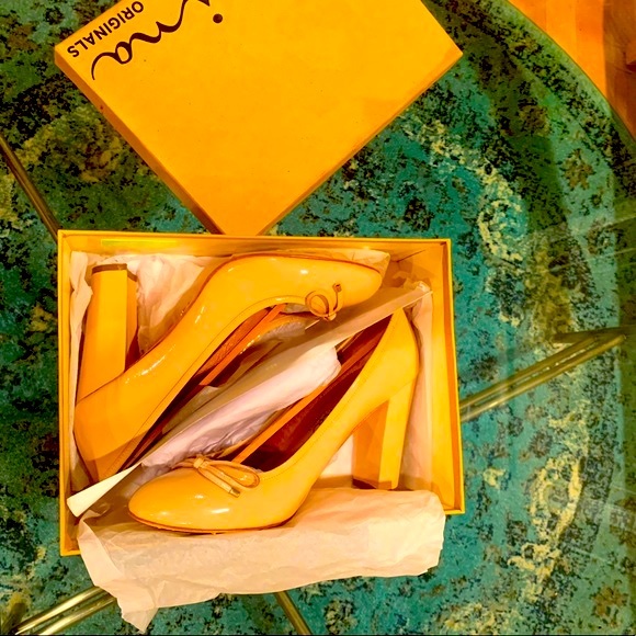 ✨Nina✨ Blush Dynasty Round Toe Chunky Heels W/Bow - Picture 3 of 9